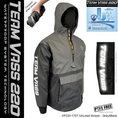 Team Vass 220 Unlined Smock - Waterproof - Grey/Black